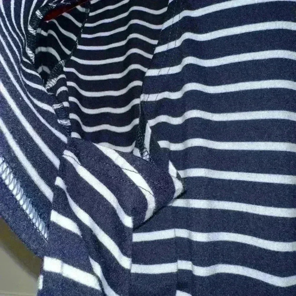 Women's Nursing Dress S Navy & White Striped - Picture 6 of 11